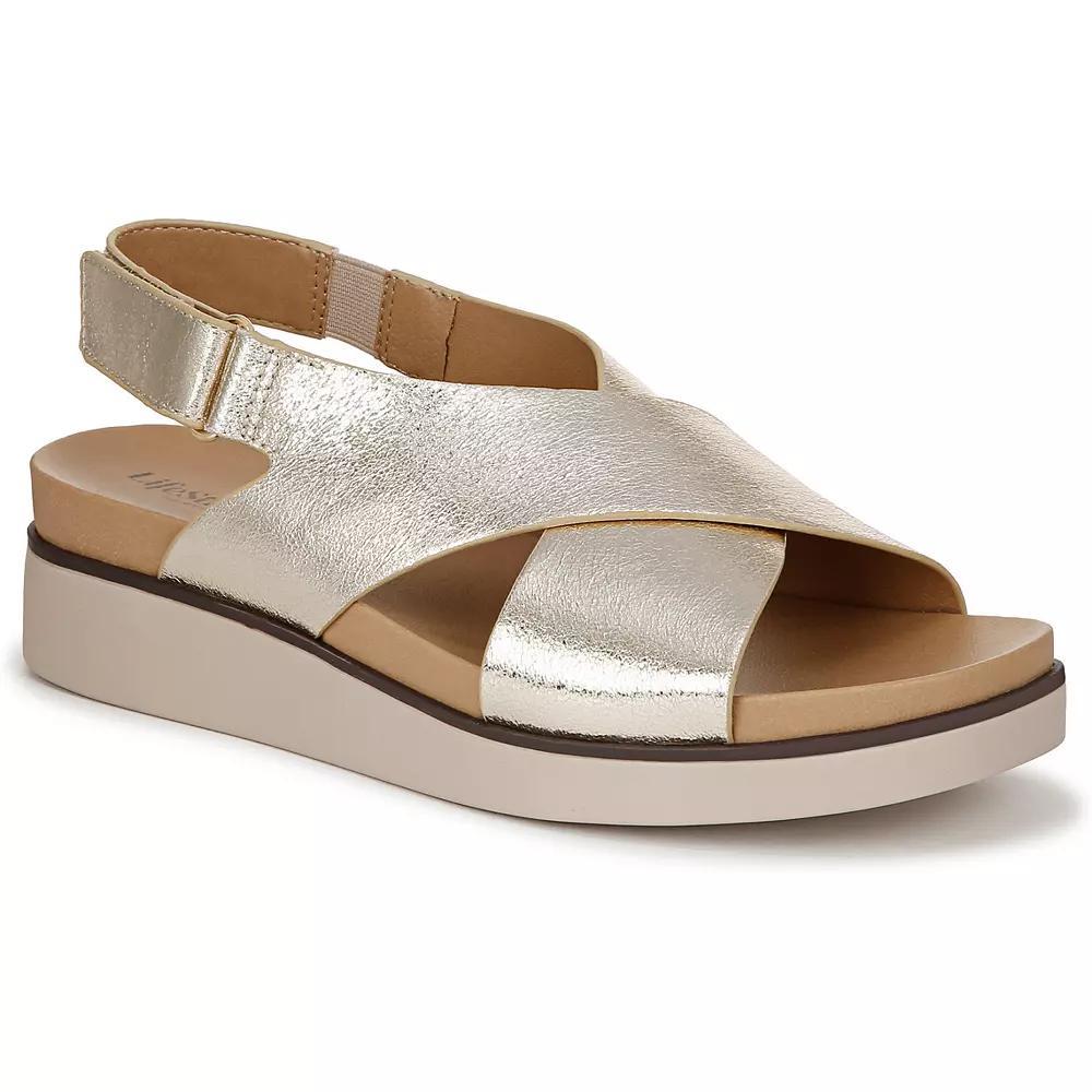 LifeStride Georgina Women's Slingback Sandals, Size: 6.5 Wide, Gold Product Image