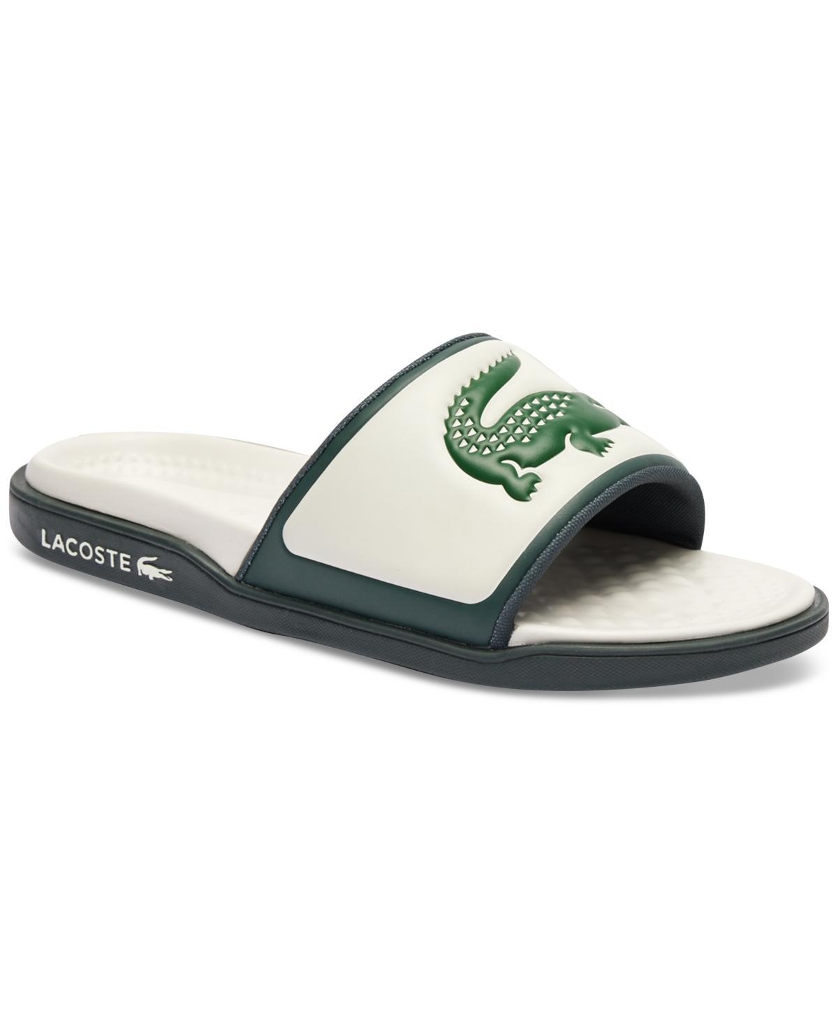 Lacoste Serve Slide Dual 1241CMA (Off-WhiteRed) Men's Sandals Product Image