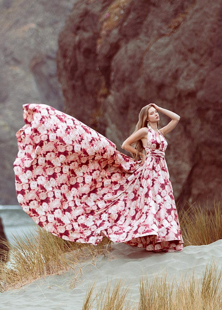 June Impact Dress in Warm Watercolor Female Product Image