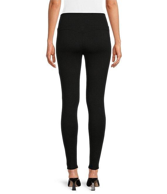 Slim Factor by Investments Ponte Knit Wide Waist Leggings Product Image