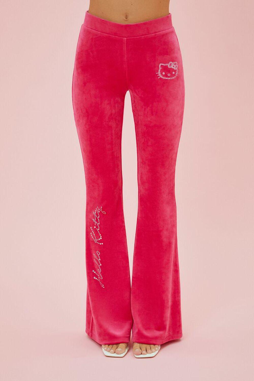Hello Kitty Velour Rhinestone Pants | Forever 21 Product Image