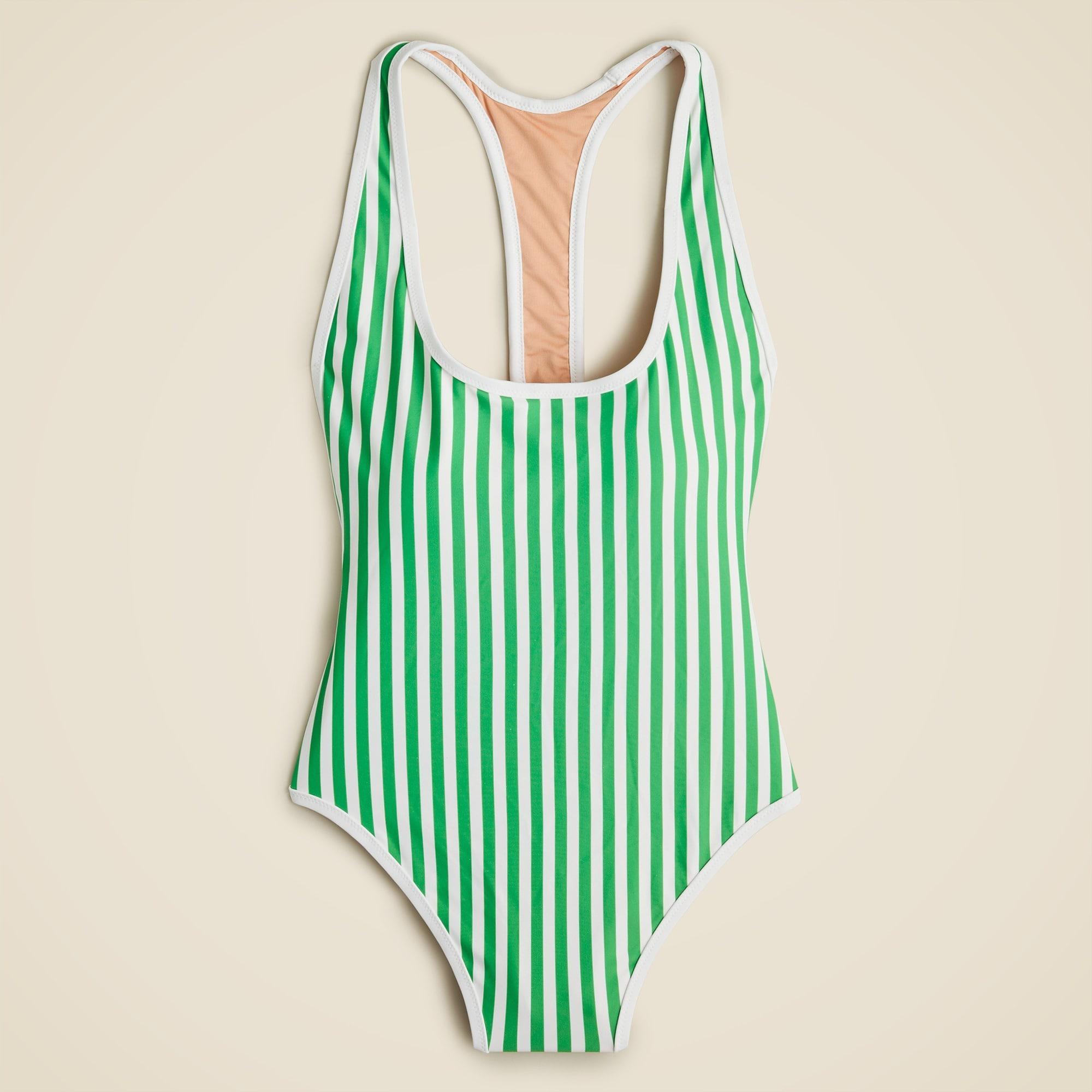 Racerback one-piece swimsuit in stripe Product Image
