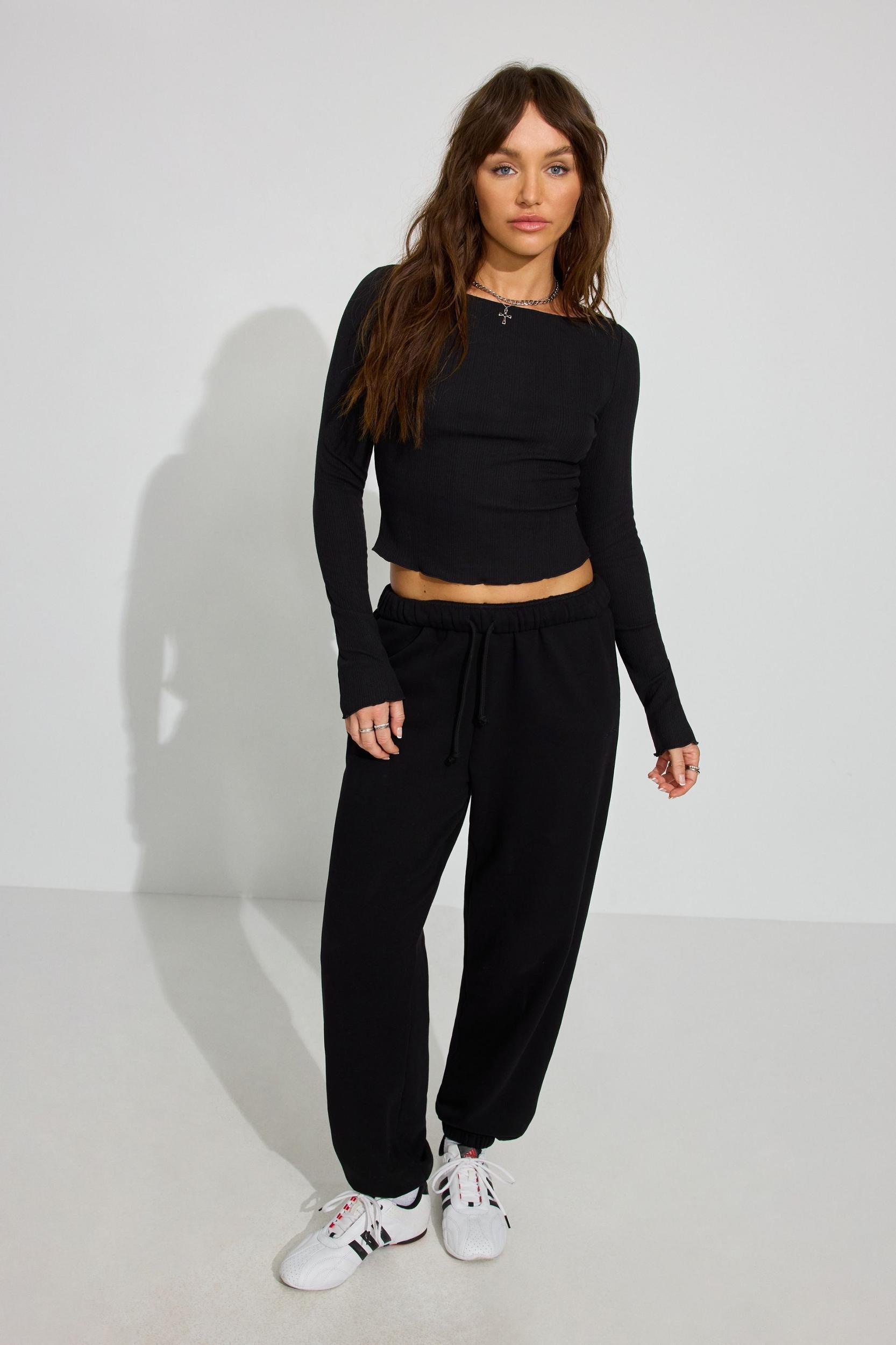 Long Sleeve Boatneck Top Product Image