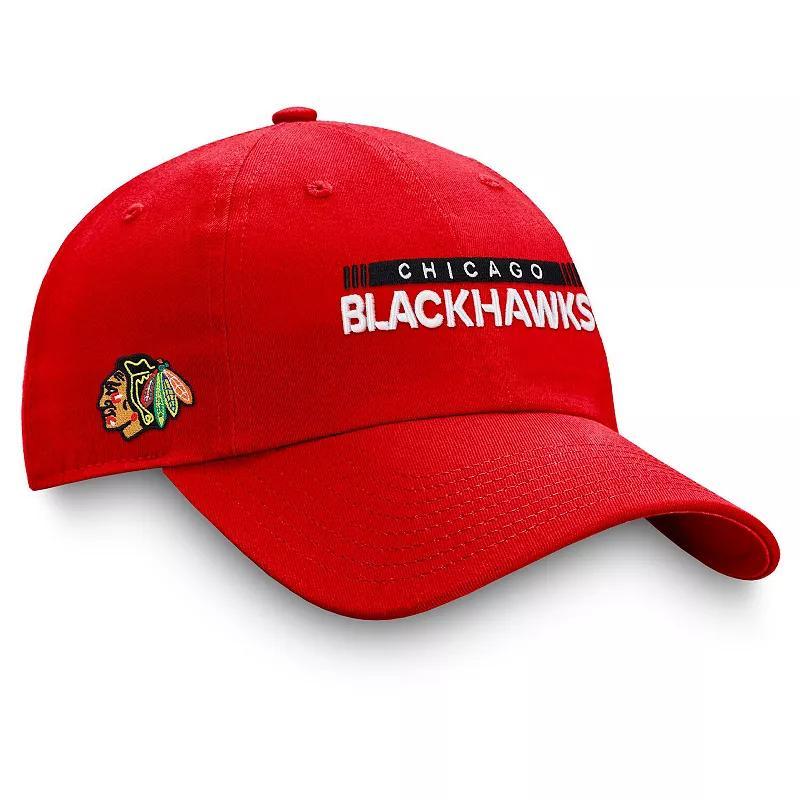 Men's Fanatics Branded Red Chicago Blackhawks Authentic Pro Rink Adjustable Hat Product Image