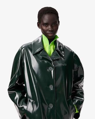 Women's Tailored Collar Vinyl Trench Coat Product Image