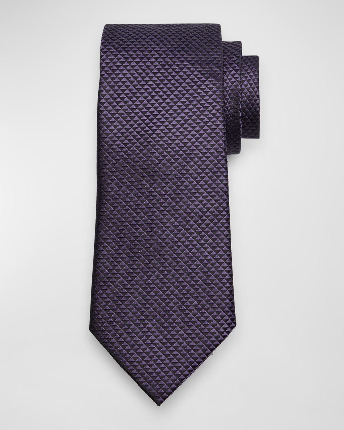 Mens Woven Triangle Silk Tie Product Image