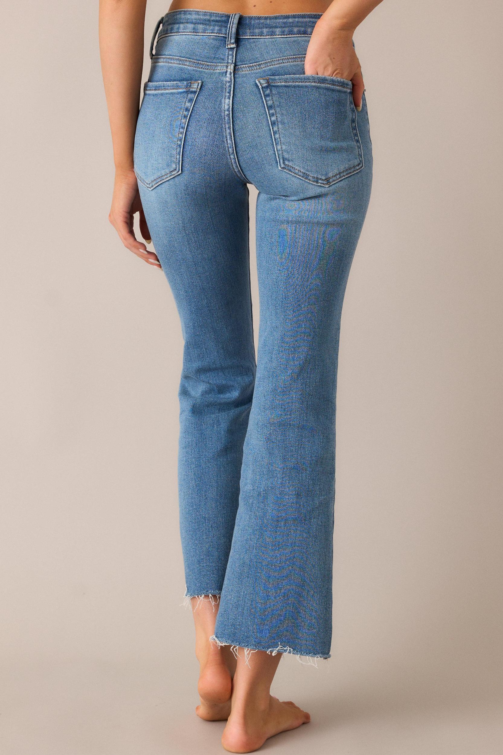 Nightfall Spark Medium Wash Cropped Flare Jeans Product Image