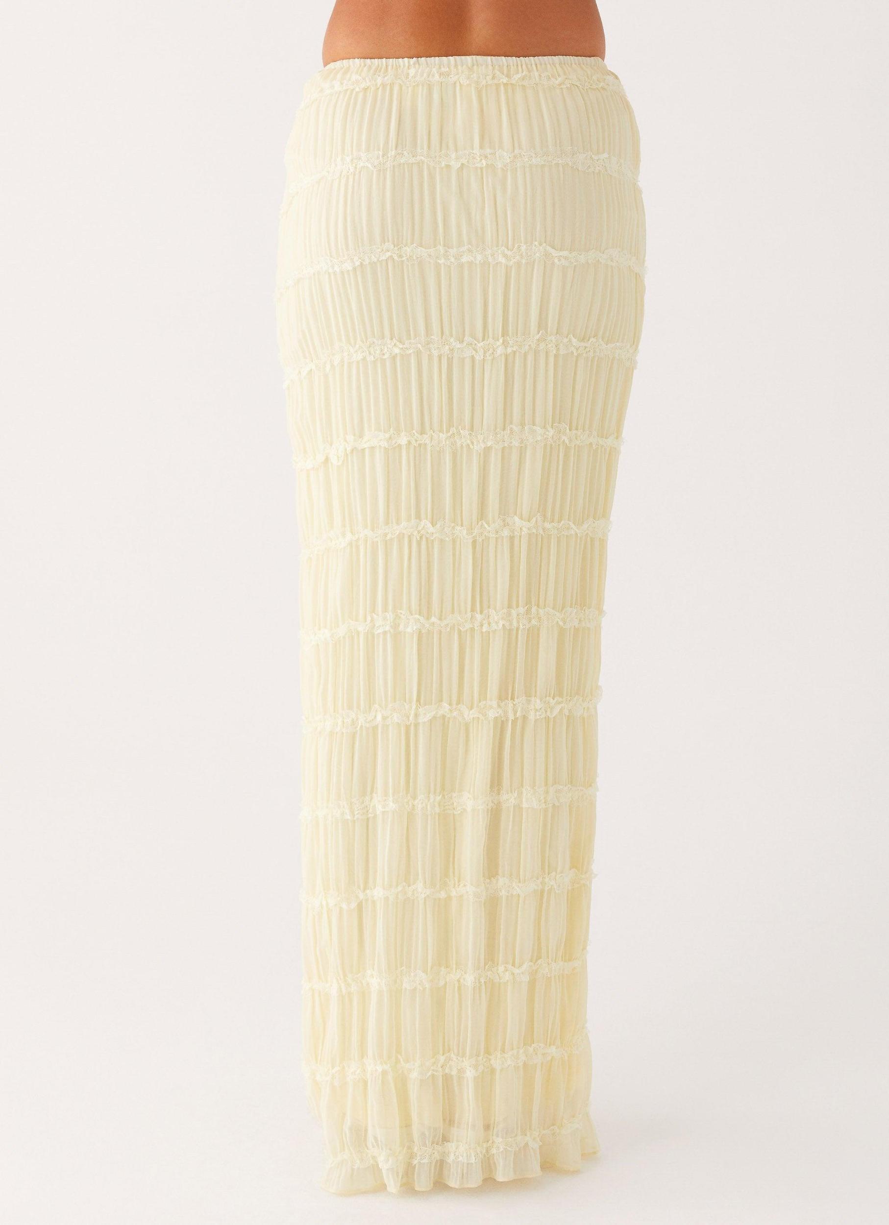 Daydreaming Low Rise Maxi Skirt - Yellow Product Image