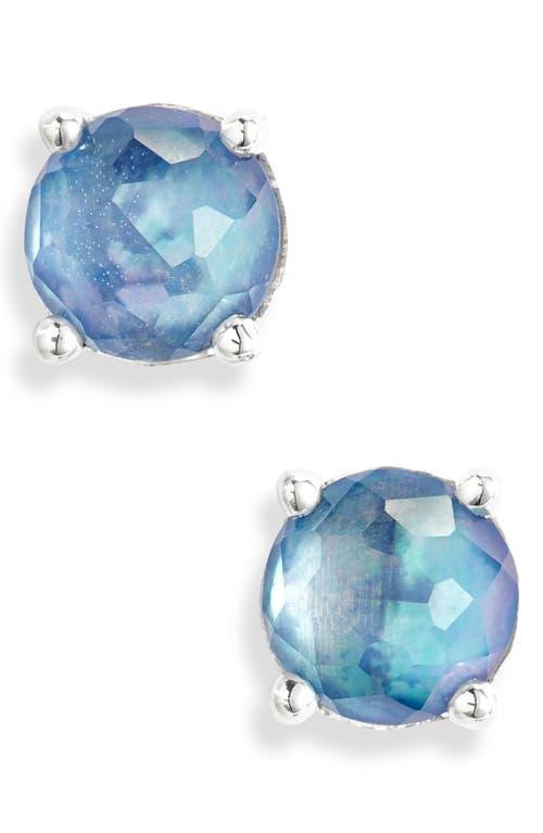 Ippolita Sterling Silver Rock Candy Bronze Turquoise Composite & Rock Crystal Doublet Stud Earrings Product Image
