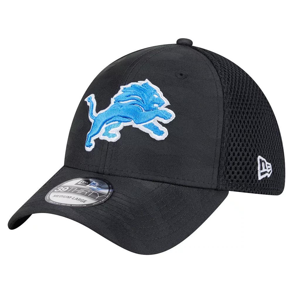 Men's New Era Black Detroit Lions Active Camo 39THIRTY Flex Hat, Size: Large/XL Product Image