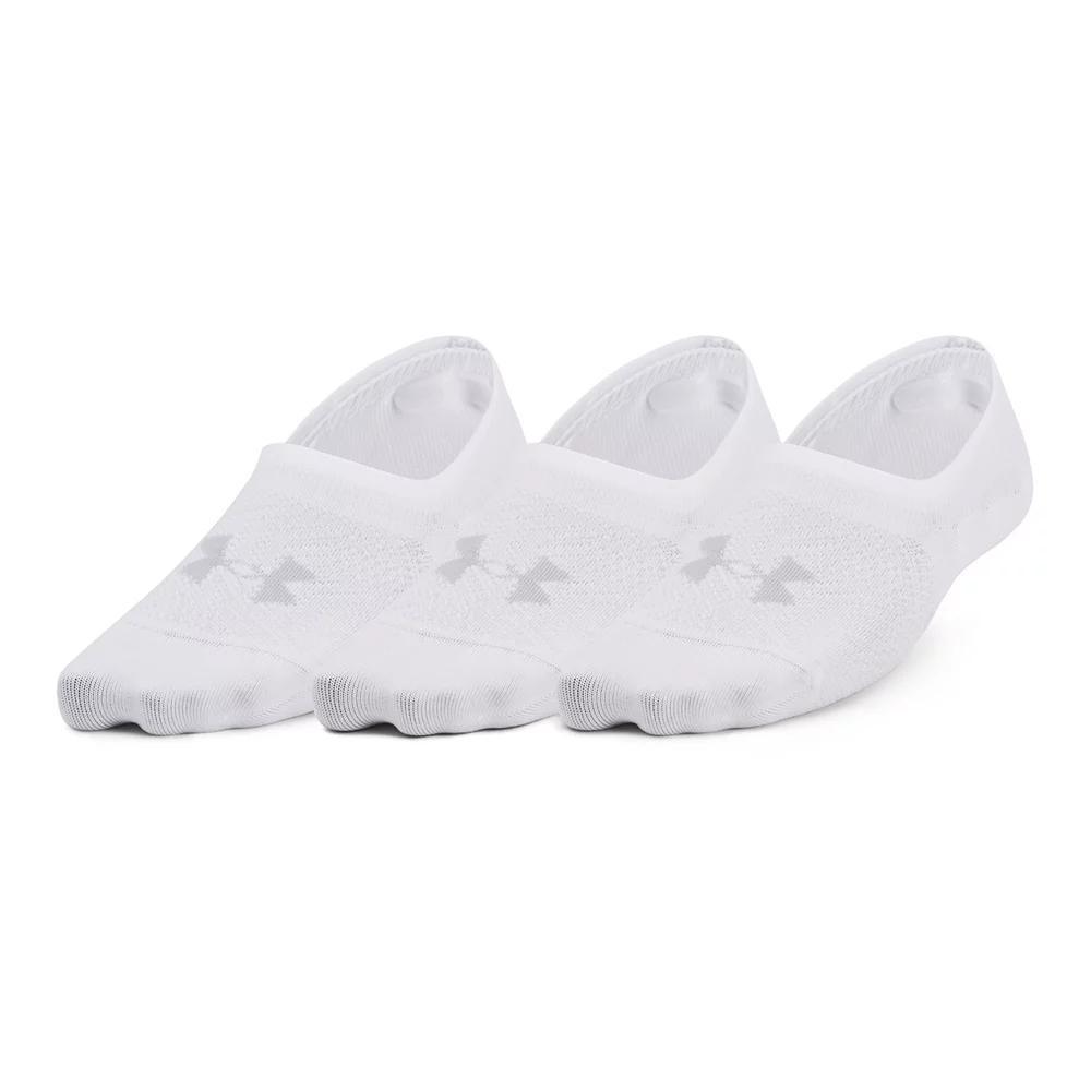 Women's Under Armour 3-Pack Breathe Lite Ultra Low Liner Socks, Size: Medium, White Product Image
