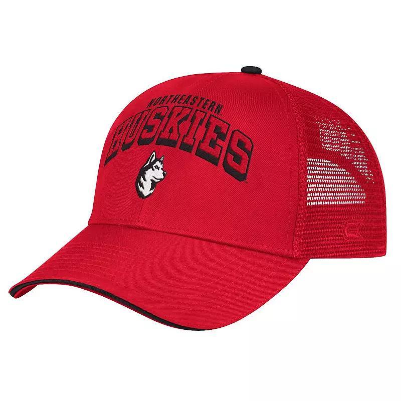 Men's Colosseum Red Northeastern Huskies Wyatt Primary Team Trucker Adjustable Hat, Nc2 Red Product Image