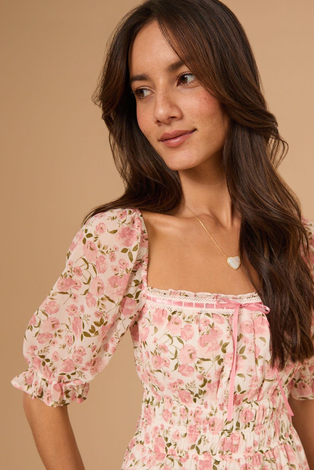 Alani Lace Trim Mini Dress Product Image