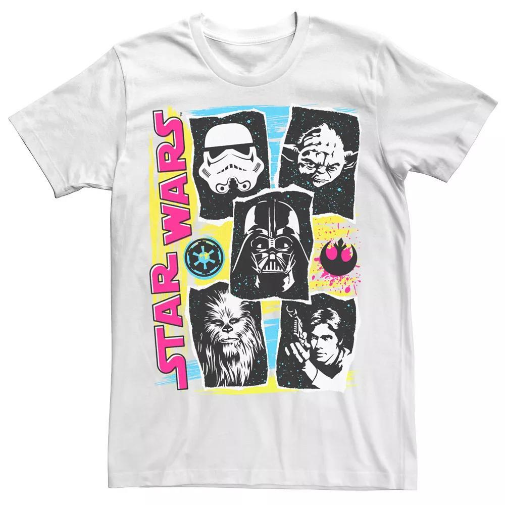 Men's Star Wars Characters Colorpop Collage Graphic Tee, Size: Large, Royal Product Image