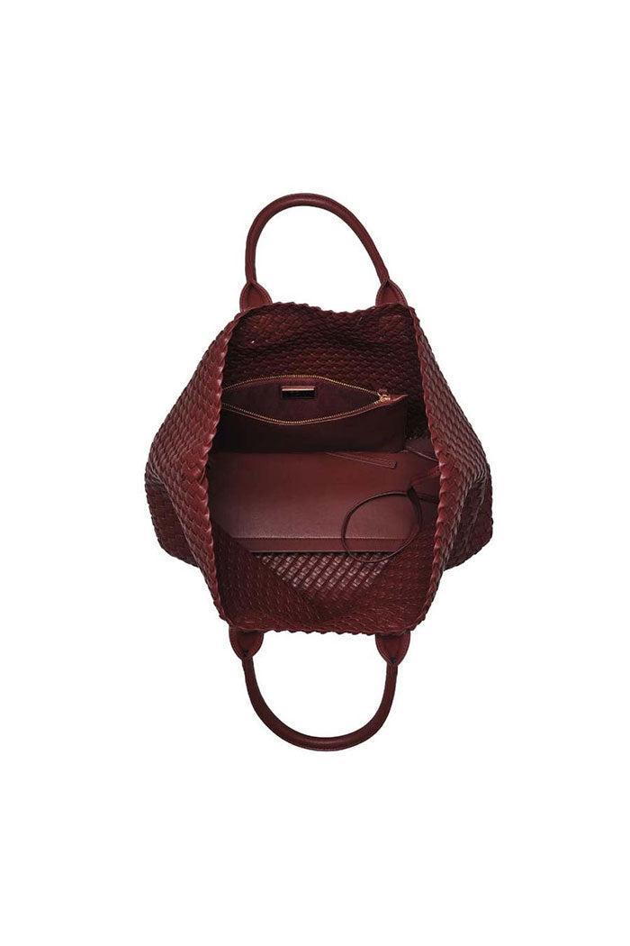 Woven Vegan Leather Tote Product Image