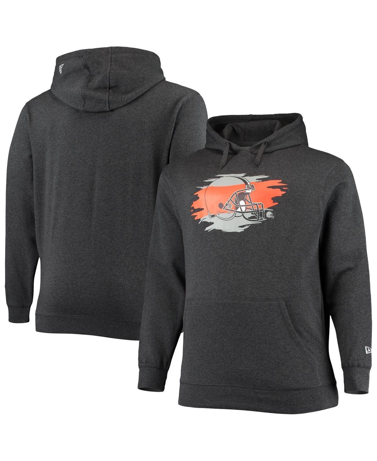 Men's New Era Charcoal Cleveland Browns Big & Tall Primary Logo Pullover Hoodie, Size: 3XB Product Image