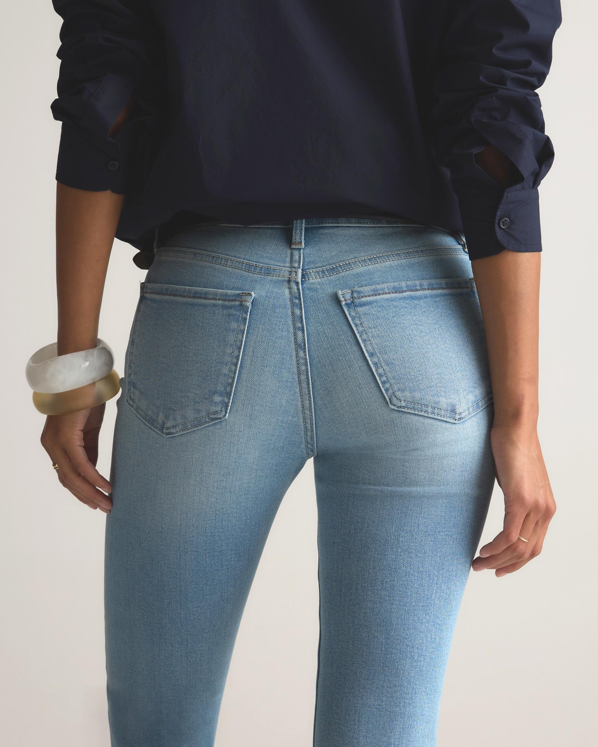 Quince | Women's Luna Stretch Slim Straight Jeans Organic Cotton Product Image