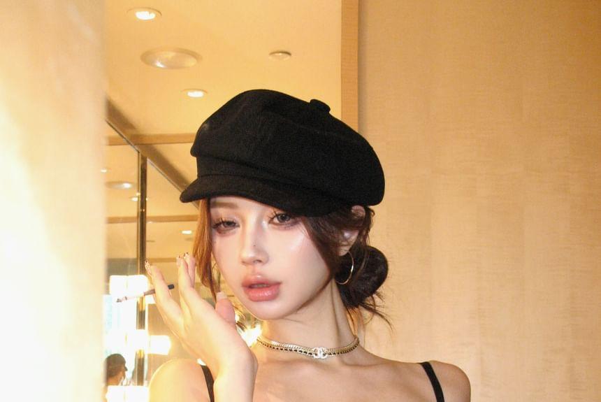 Leopard-Print Lace-Up Corset Top / Shorts Product Image