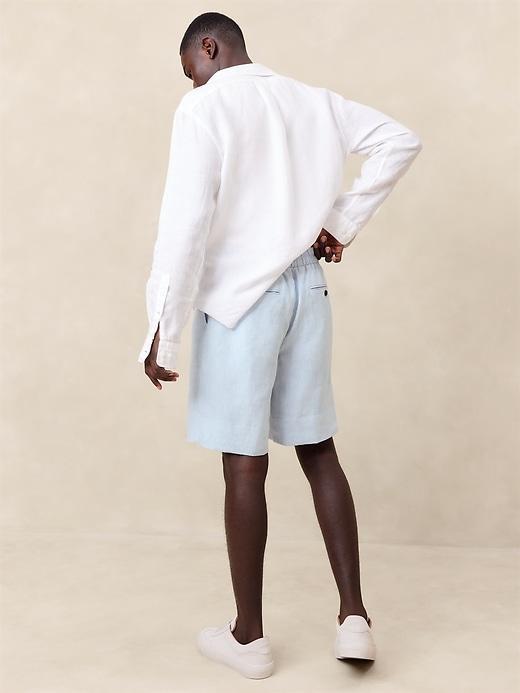Linen Pleated Pull-On Short Product Image