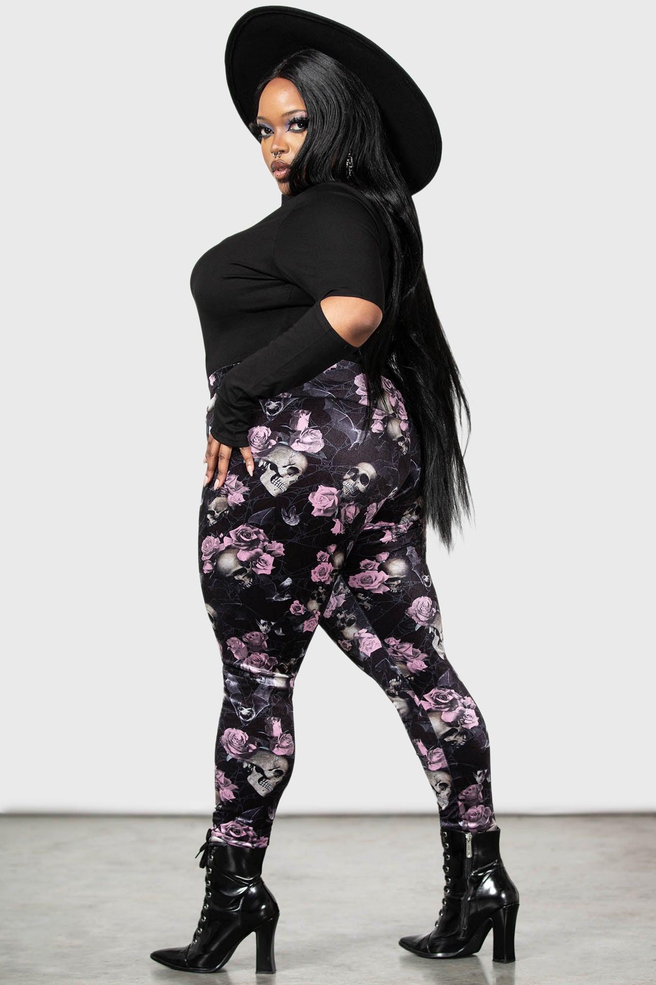 Hematite Leggings [BLACK/PINK] [PLUS] - Resurrect Female Product Image