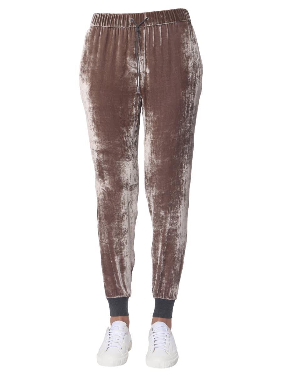 FABIANA FILIPPI Comfortable Women's Trousers With Elasticated Waistband In Brown Product Image