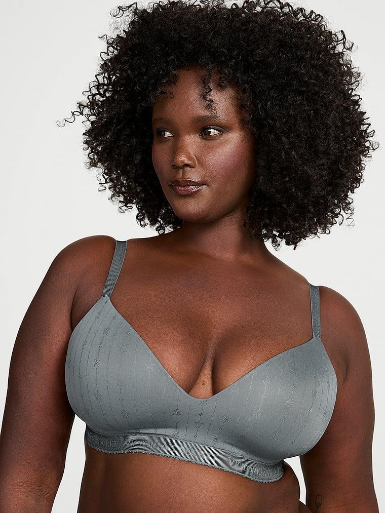 Pointelle Logo Lightly Lined Wireless Bra Product Image