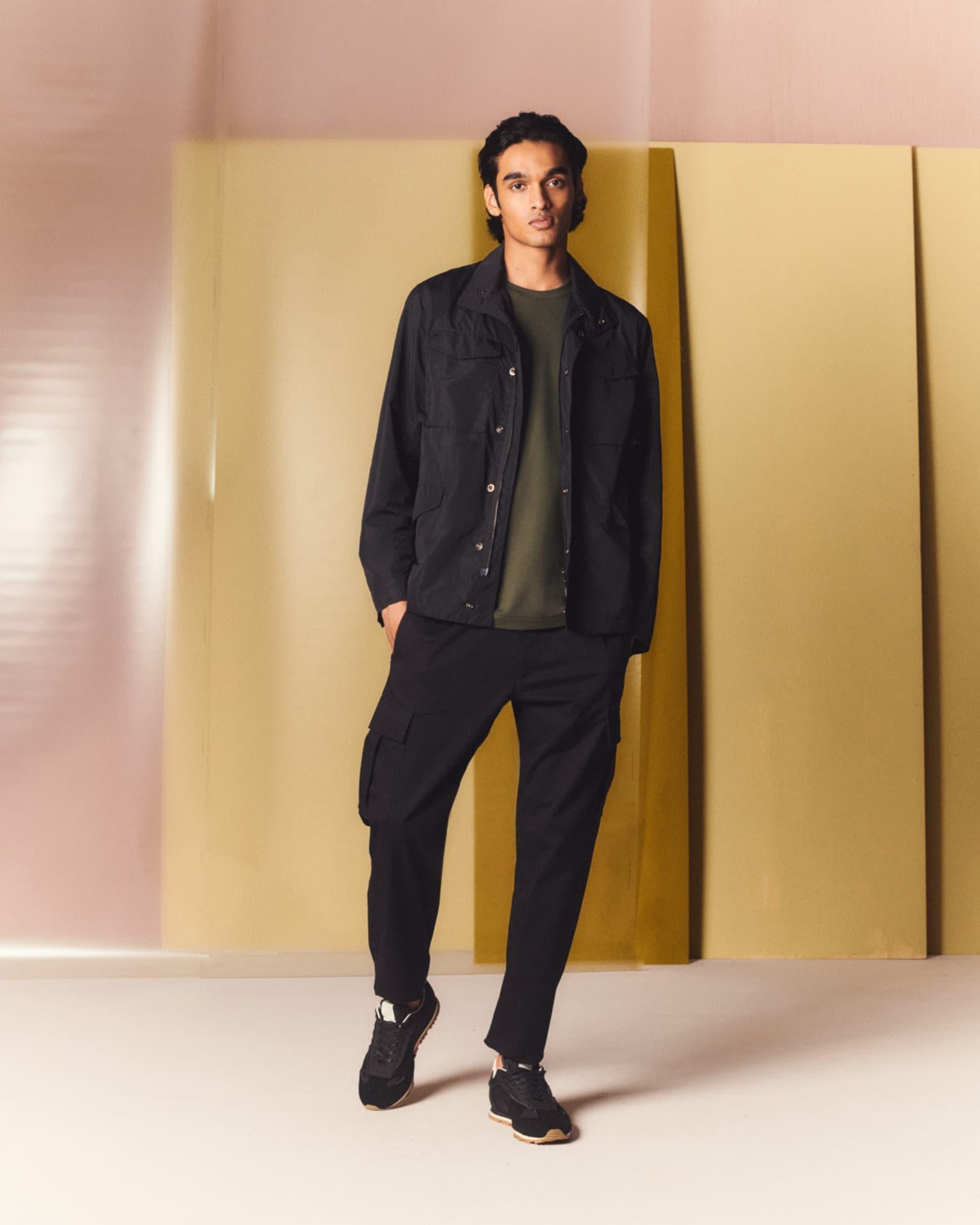 Mens Sleek Nylon Field Jacket Product Image