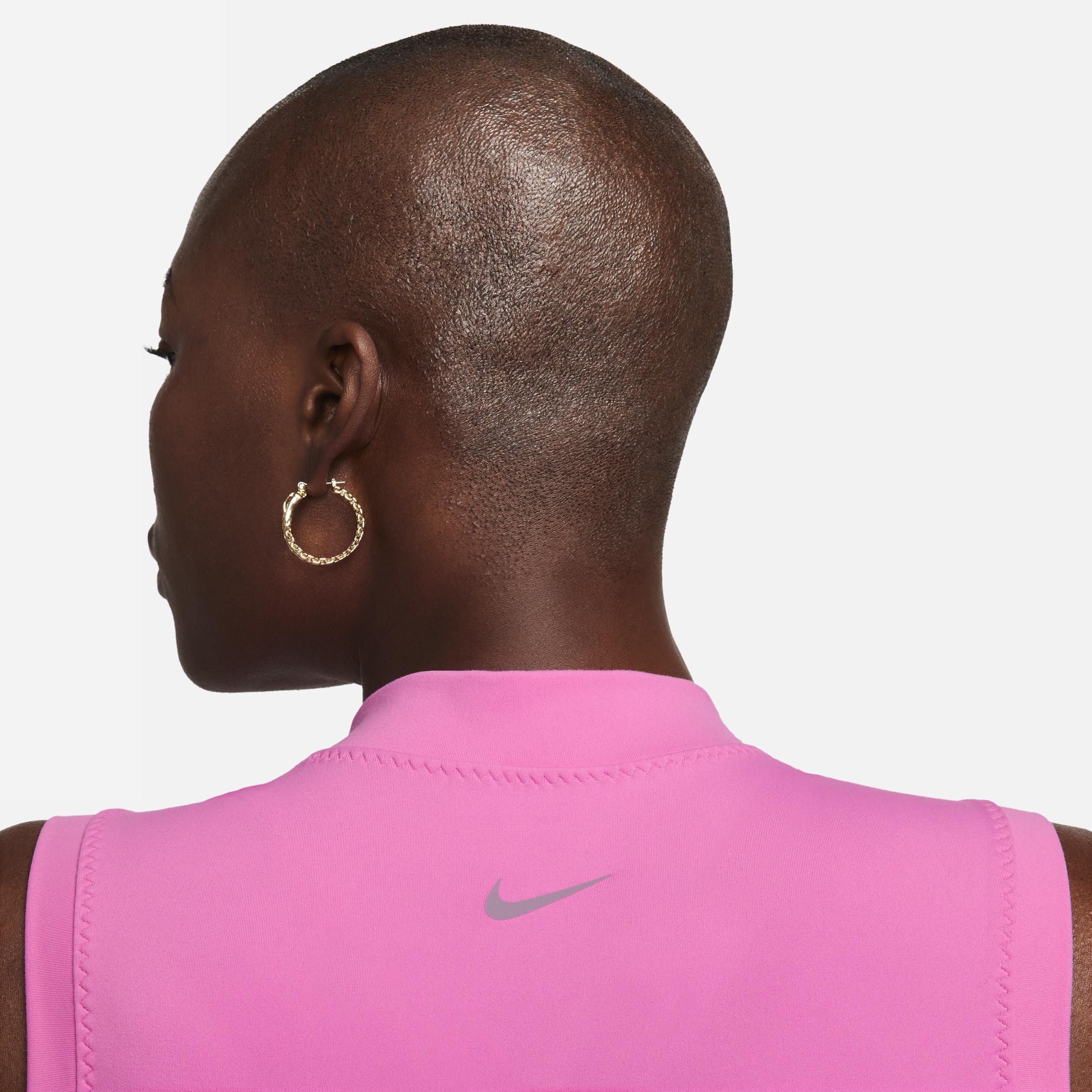 Nike Women's One Fitted Dri-FIT Mock-Neck Cropped Tank Top Product Image