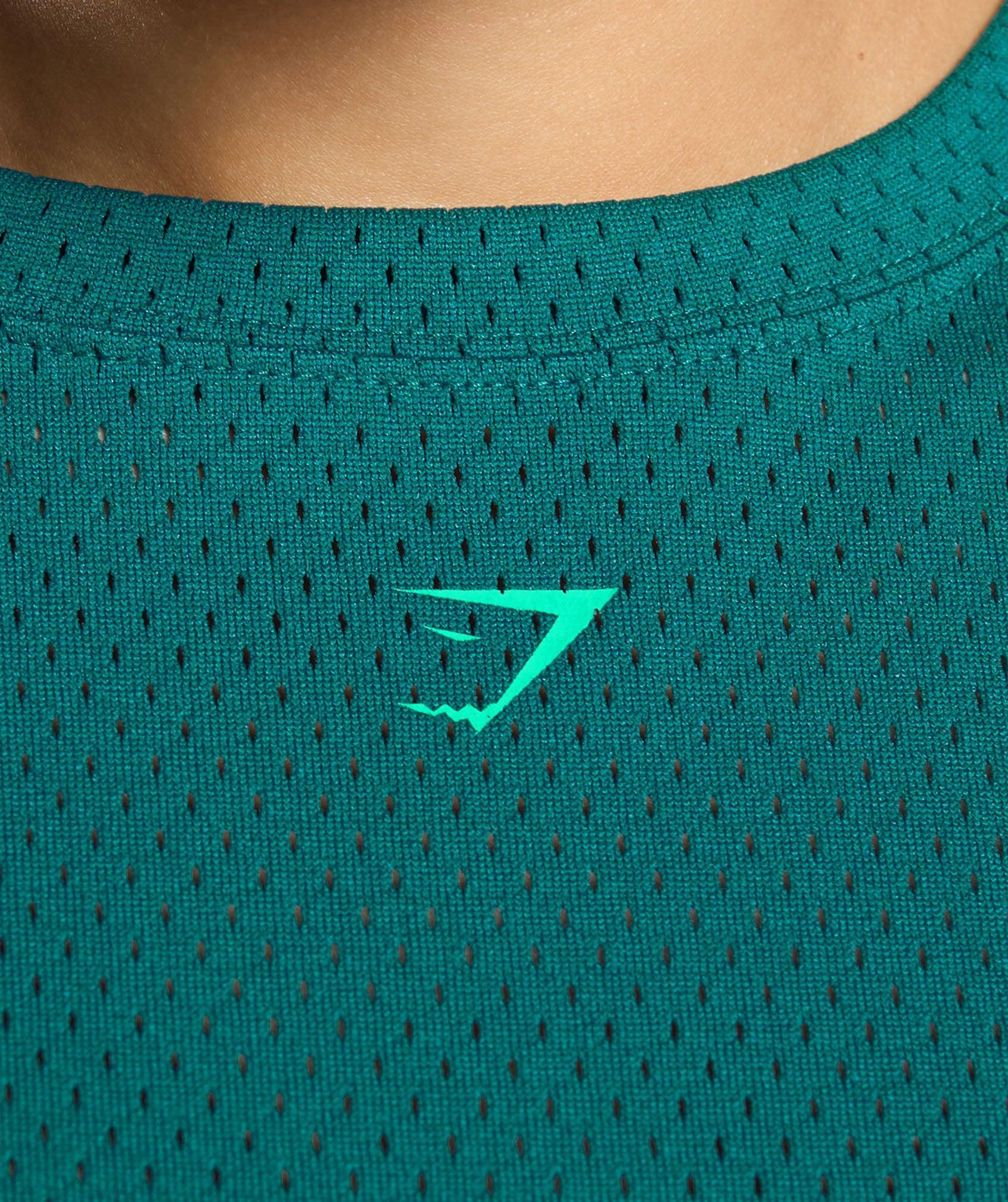 Gymshark Mesh Graphic Oversized T-Shirt - Functional Teal Female Product Image