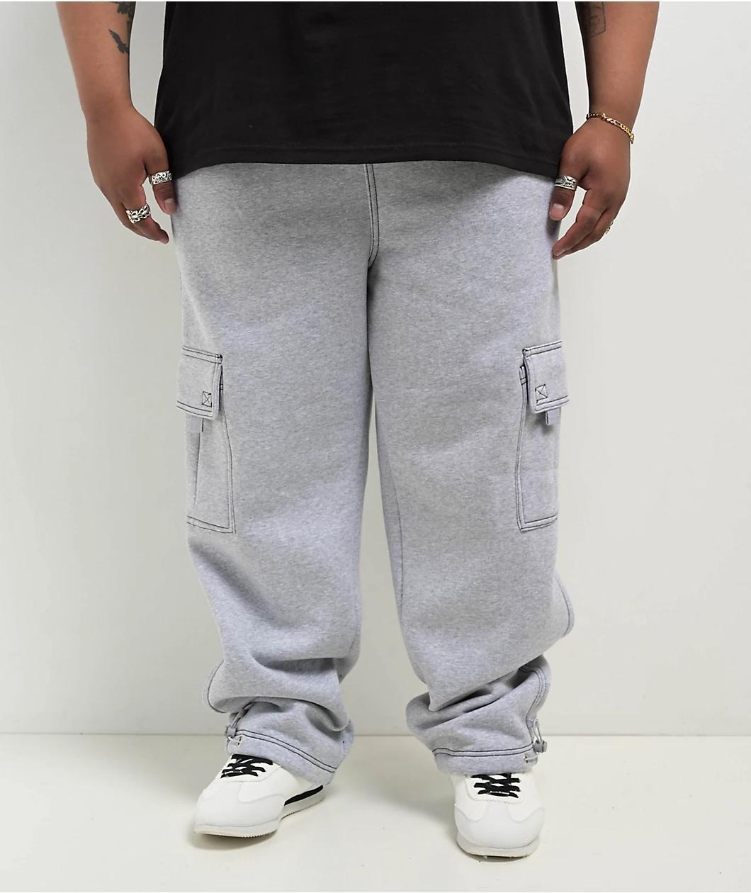 FB County Contrast Grey Cargo Sweatpants Product Image