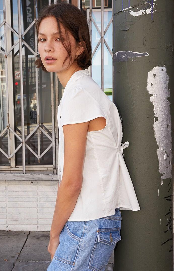 John Galt Women's Short Sleeve Button Up Shirt Product Image