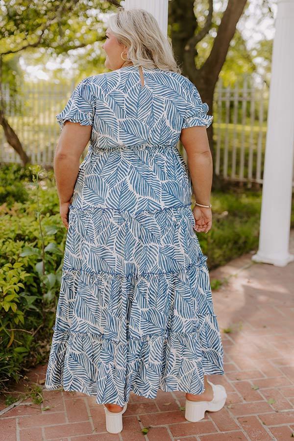 Coastal Stroll Smocked Maxi Dress Curves Product Image