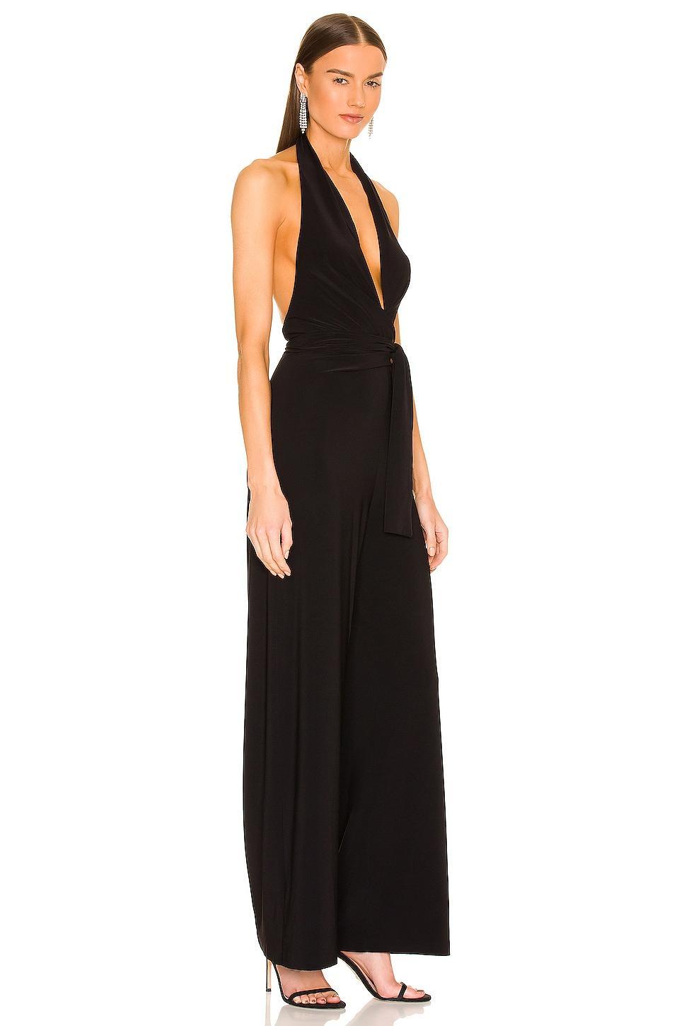 Norma Kamali Halter Wide Leg Jumpsuit Product Image