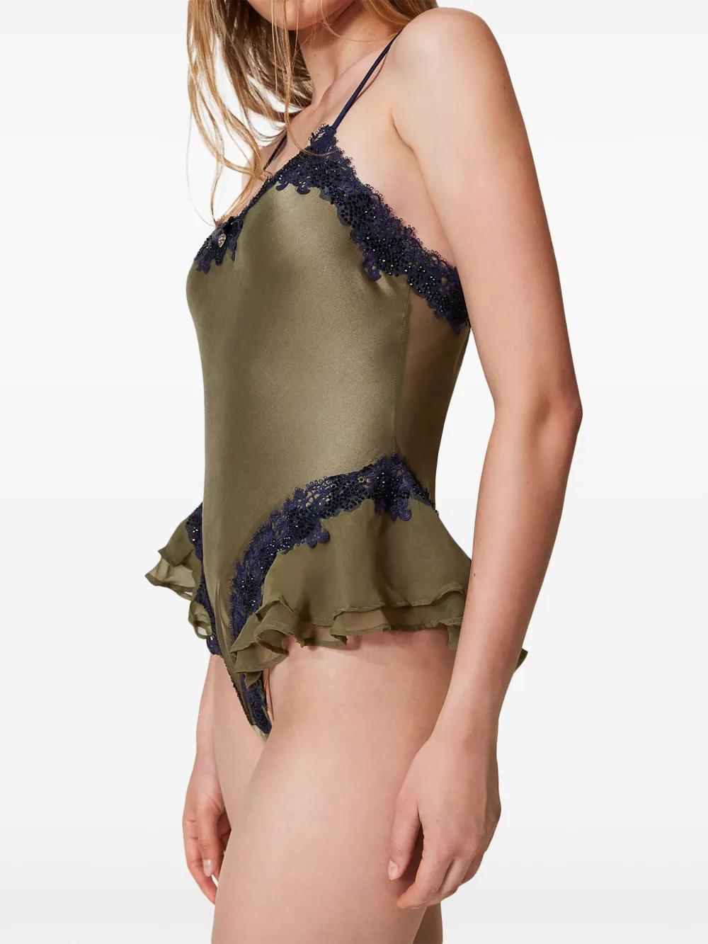 rhinestone-embellished bodysuit  Product Image