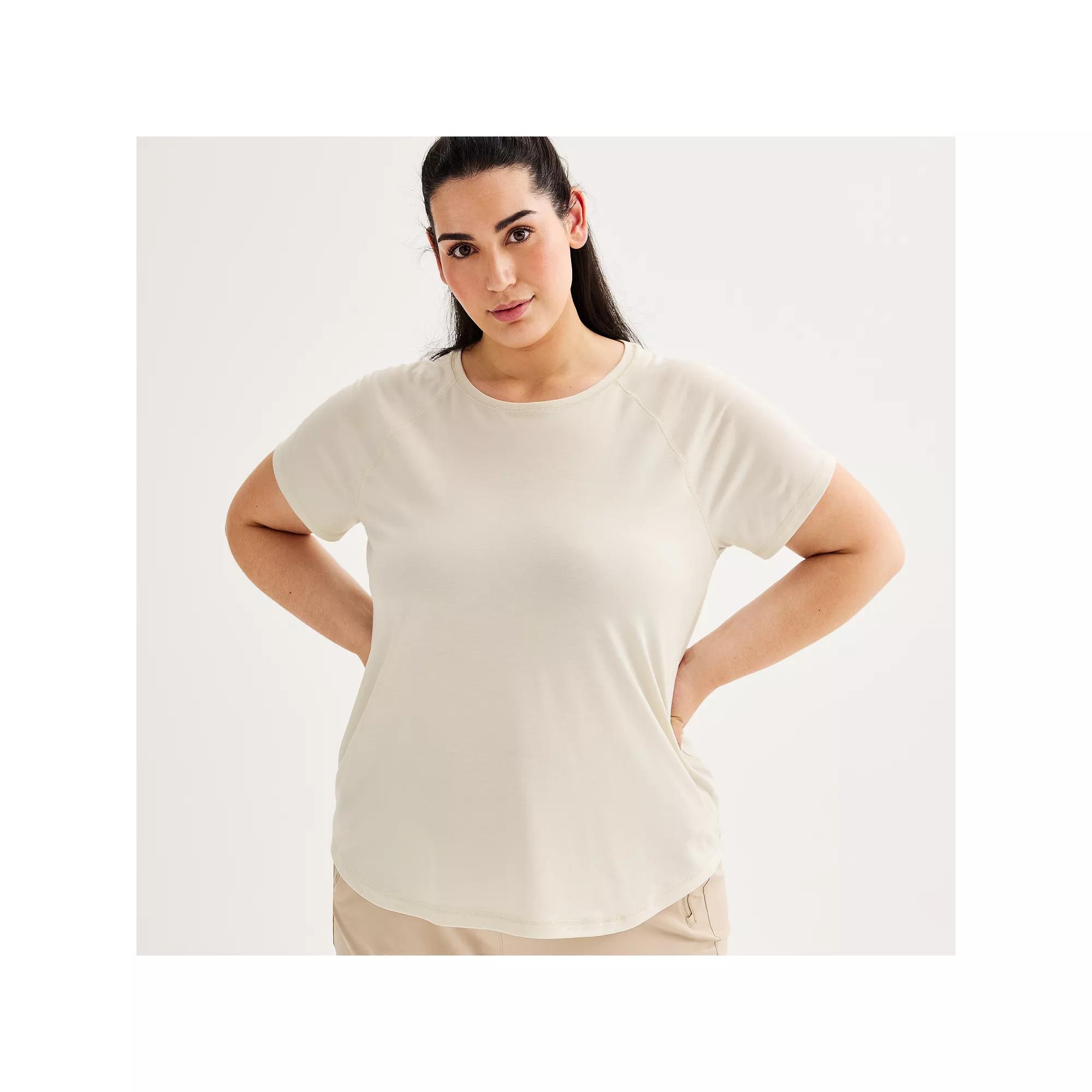 Plus Size Tek Gear Core Raglan Tee, Womens Red Wind Product Image