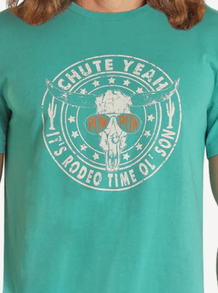 SALE Rock & Roll Denim® Men's S/S Turquoise Dale Brisby Graphic T-Shirt Product Image