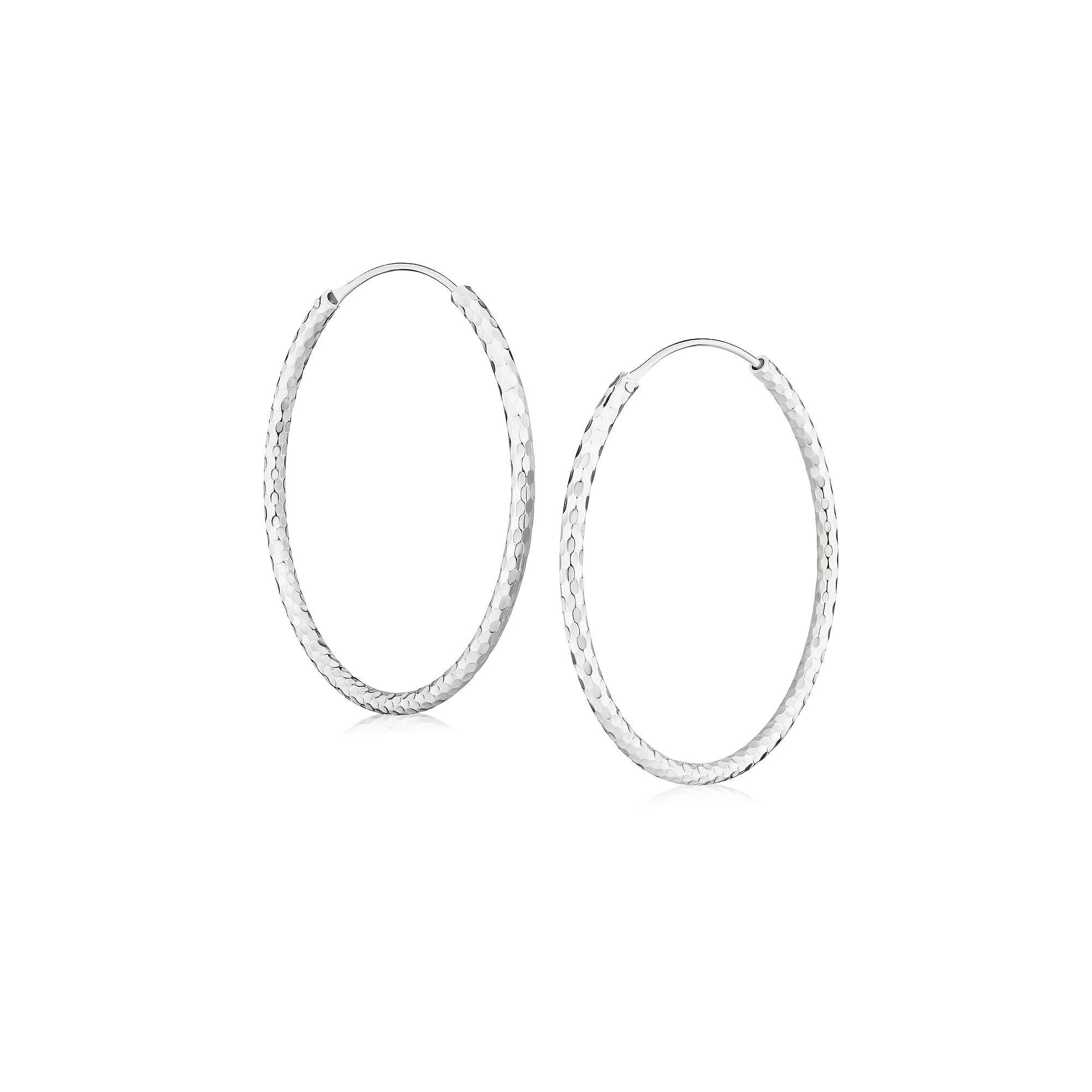 Judy Crowell Sterling Silver Endless Hoop Earrings, Women's Product Image