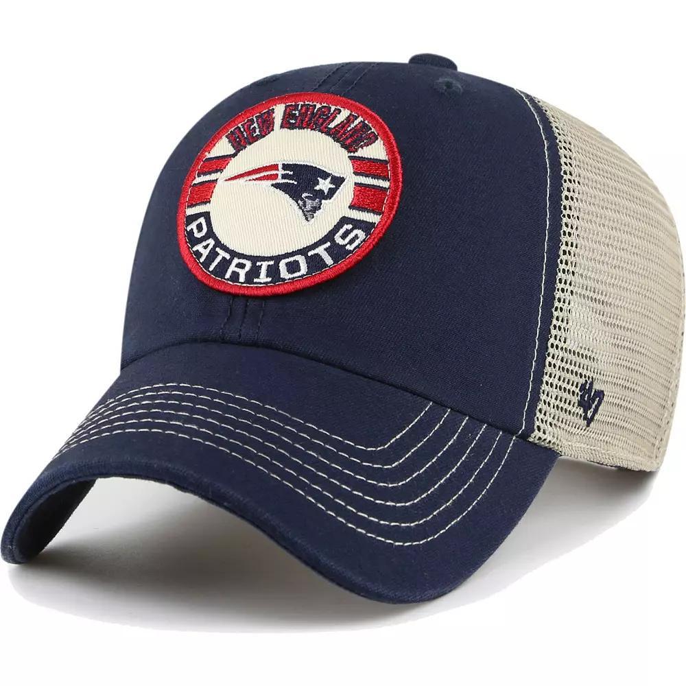 Men's '47 Navy/Natural New England Patriots Notch Trucker Clean Up Adjustable Hat, Blue Product Image