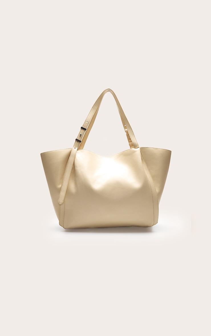 Butter Yellow PU Adjustable Strap Tote Bag Product Image