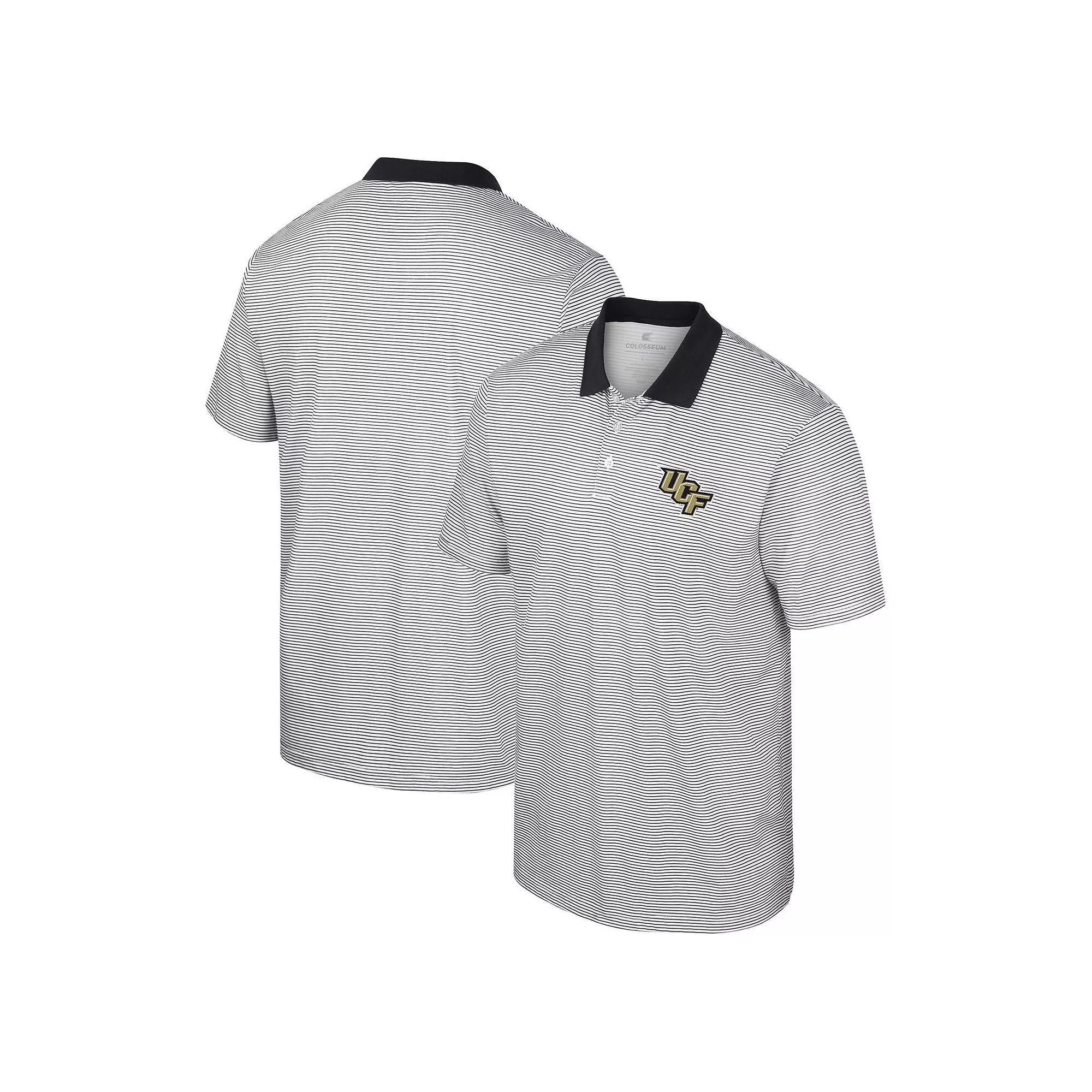 Men's Colosseum White/Black Colorado Buffaloes Print Stripe Polo, Size: 3XL Product Image