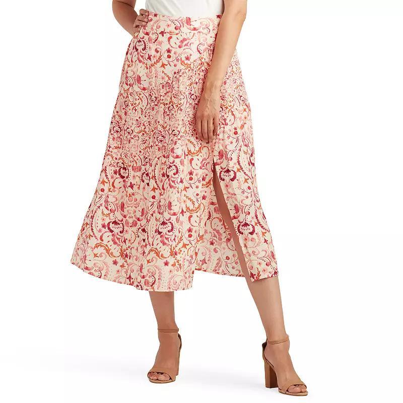 Women's AB Studio Asymmetrical Tiered Skirt, Size: XL, Dusty Pink Product Image
