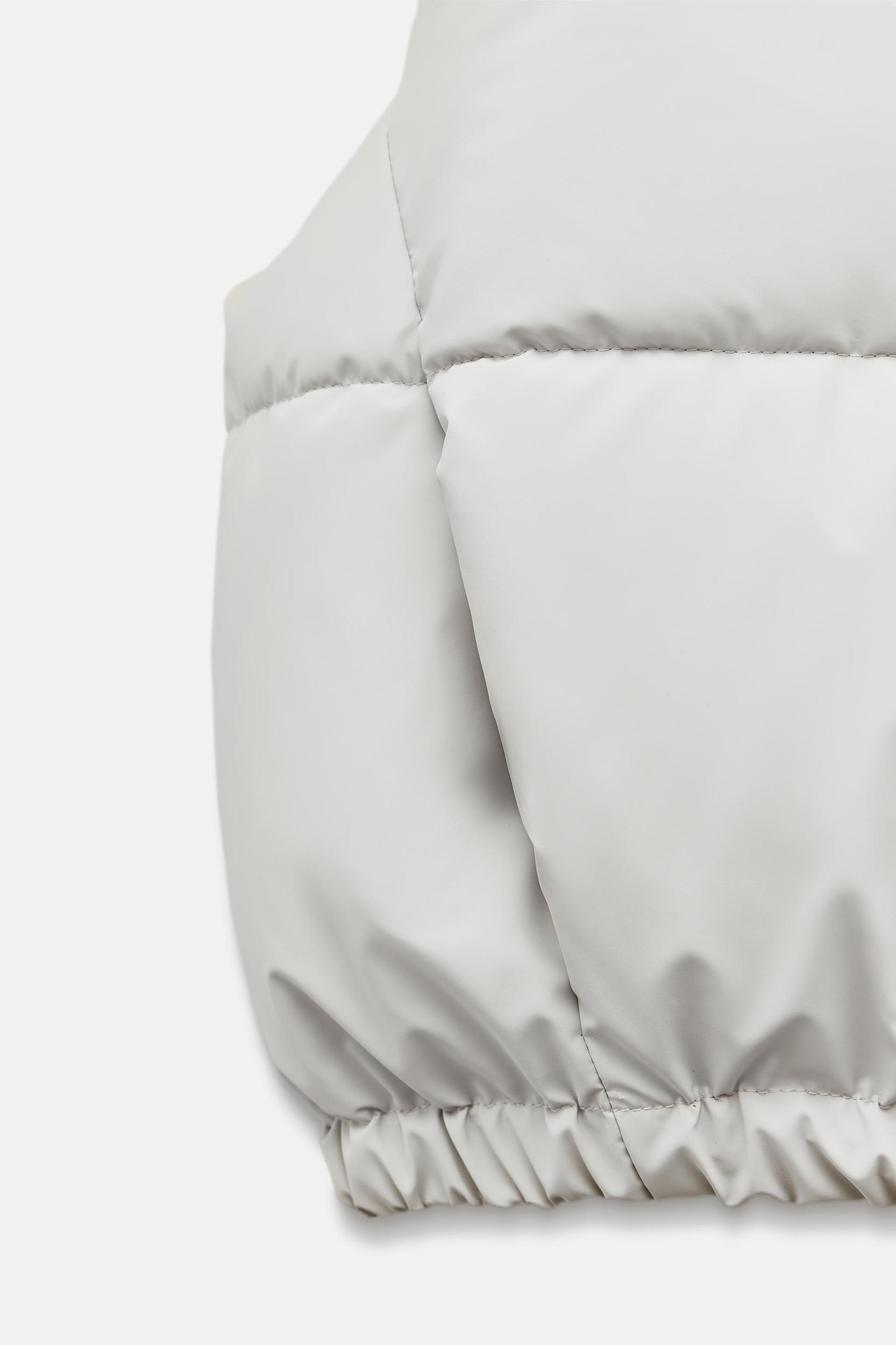 CROPPED RUBBERIZED PUFFER VEST Product Image