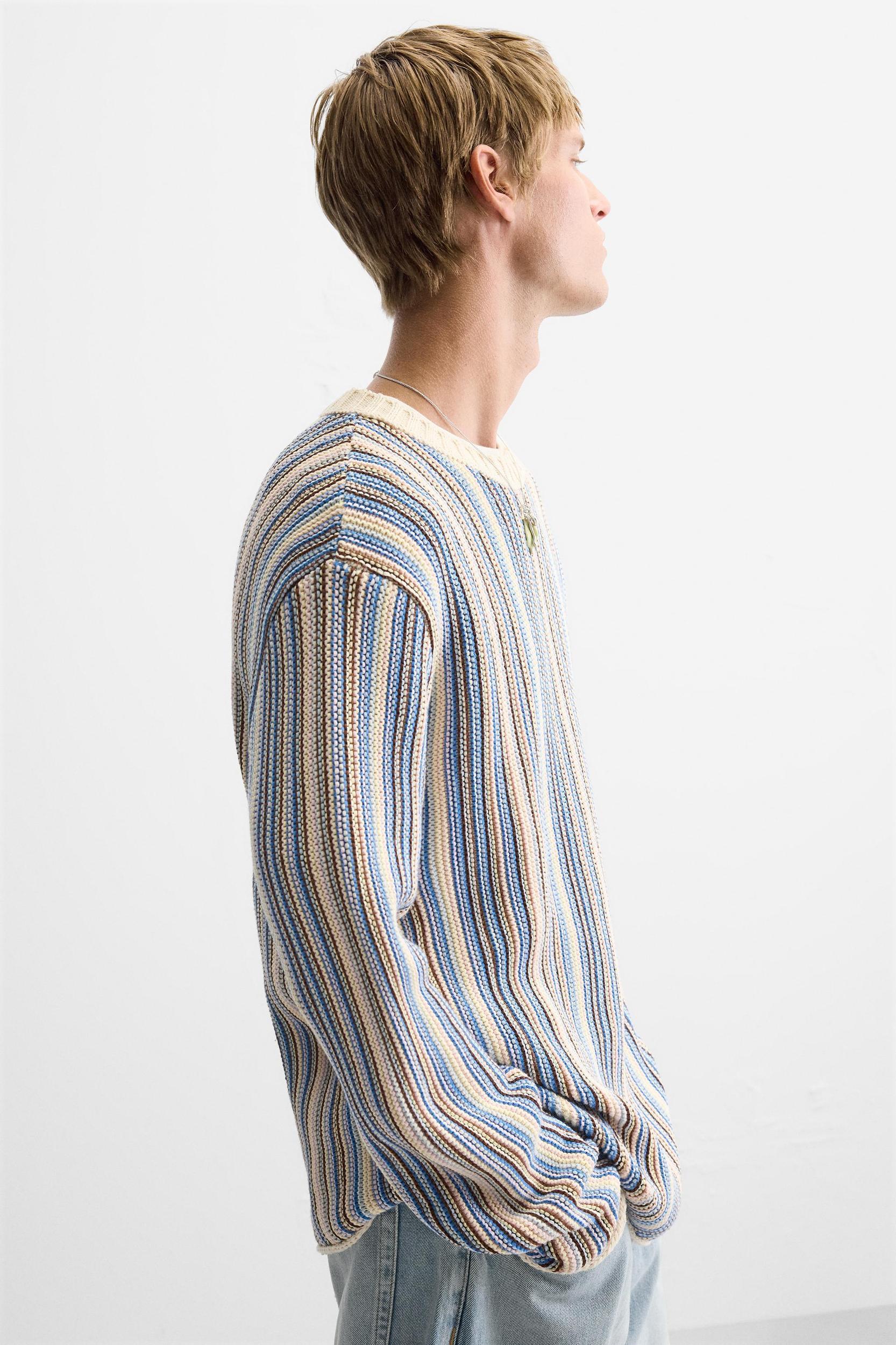 STRIPED JACQUARD SWEATER Product Image