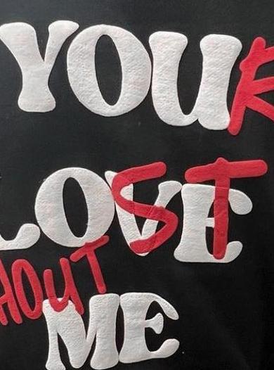 Your Lost Without Me Puff Print Graphic Cotton T-Shirt Product Image
