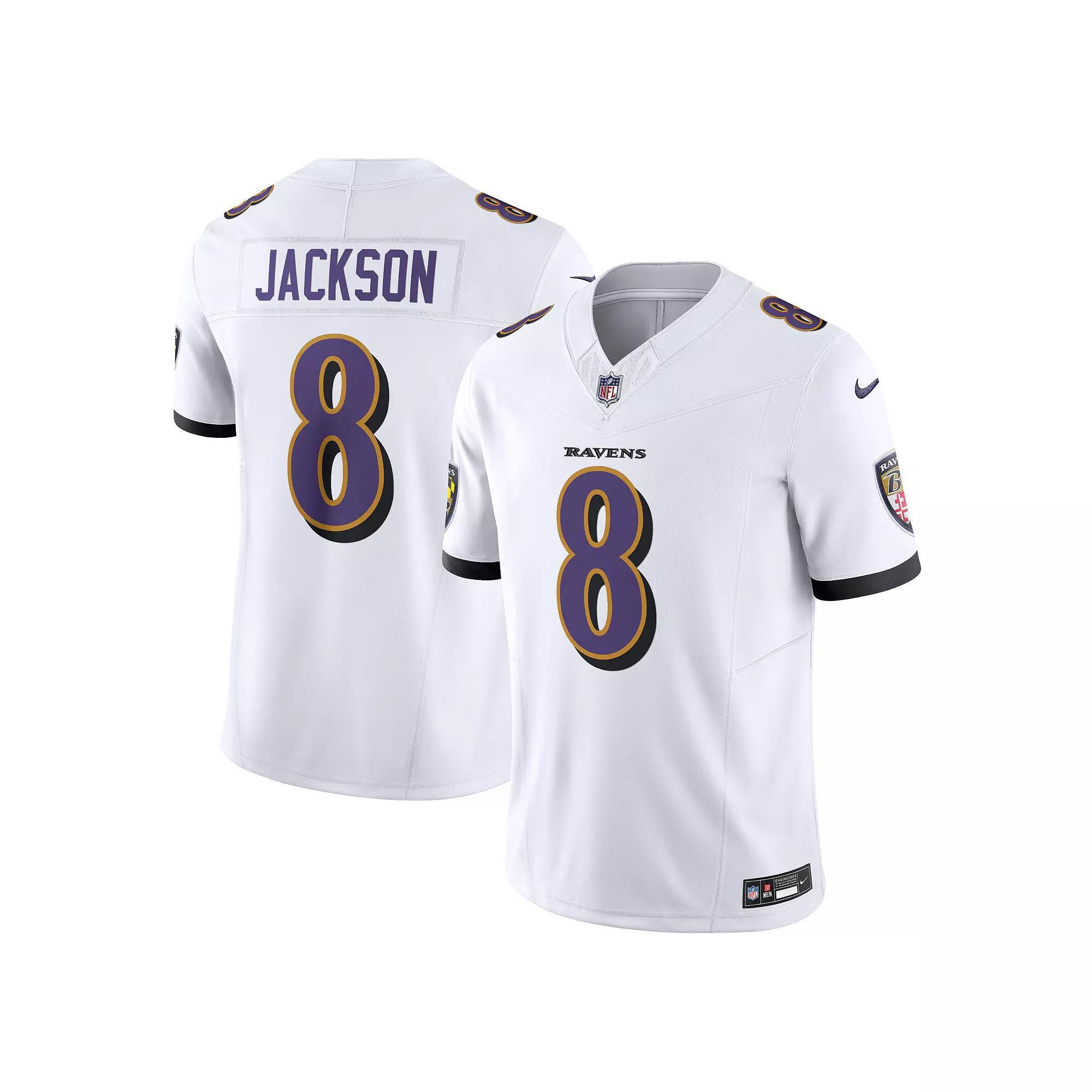 Men's Nike Lamar Jackson White Baltimore Ravens Vapor F.U.S.E. Limited Jersey, Size: 2XL Product Image