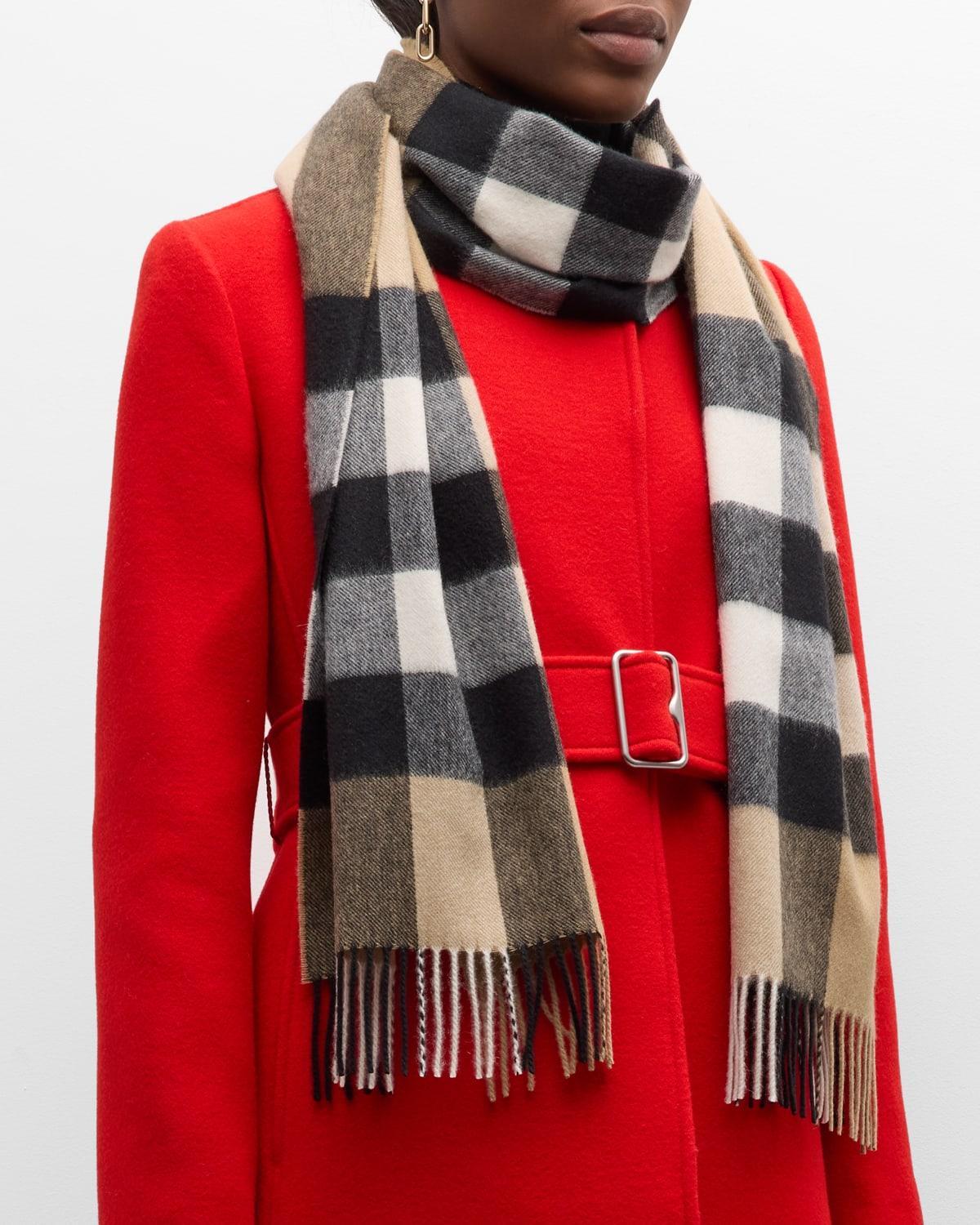 Mens Cashmere Mega Check Scarf Product Image