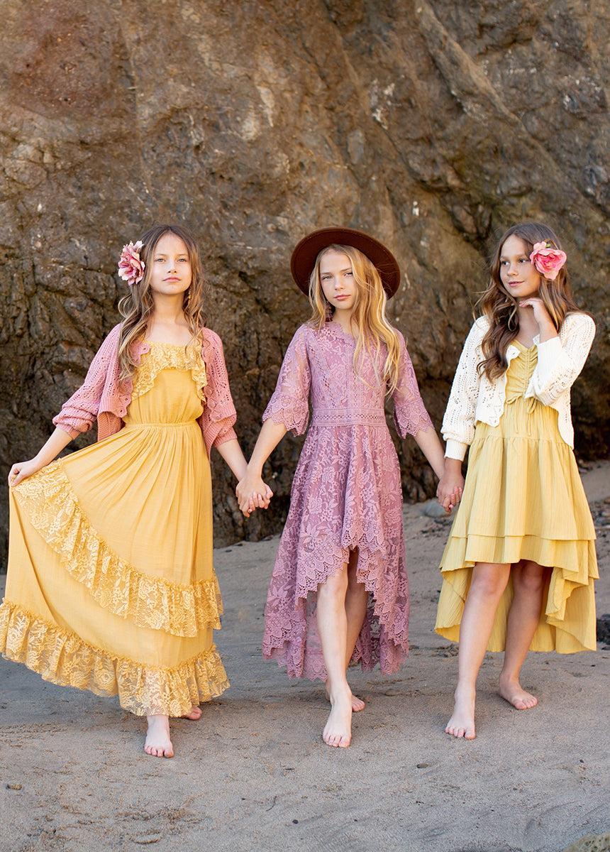 Tara Dress in Snapdragon Girls Product Image