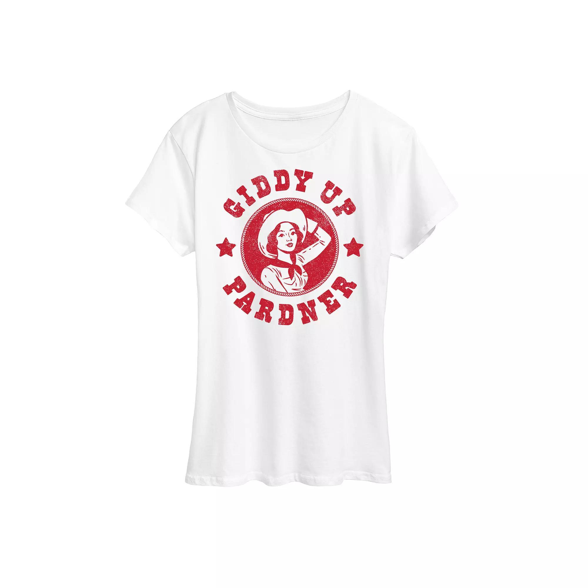 Womens Giddy Up Pardner Graphic Tee Product Image