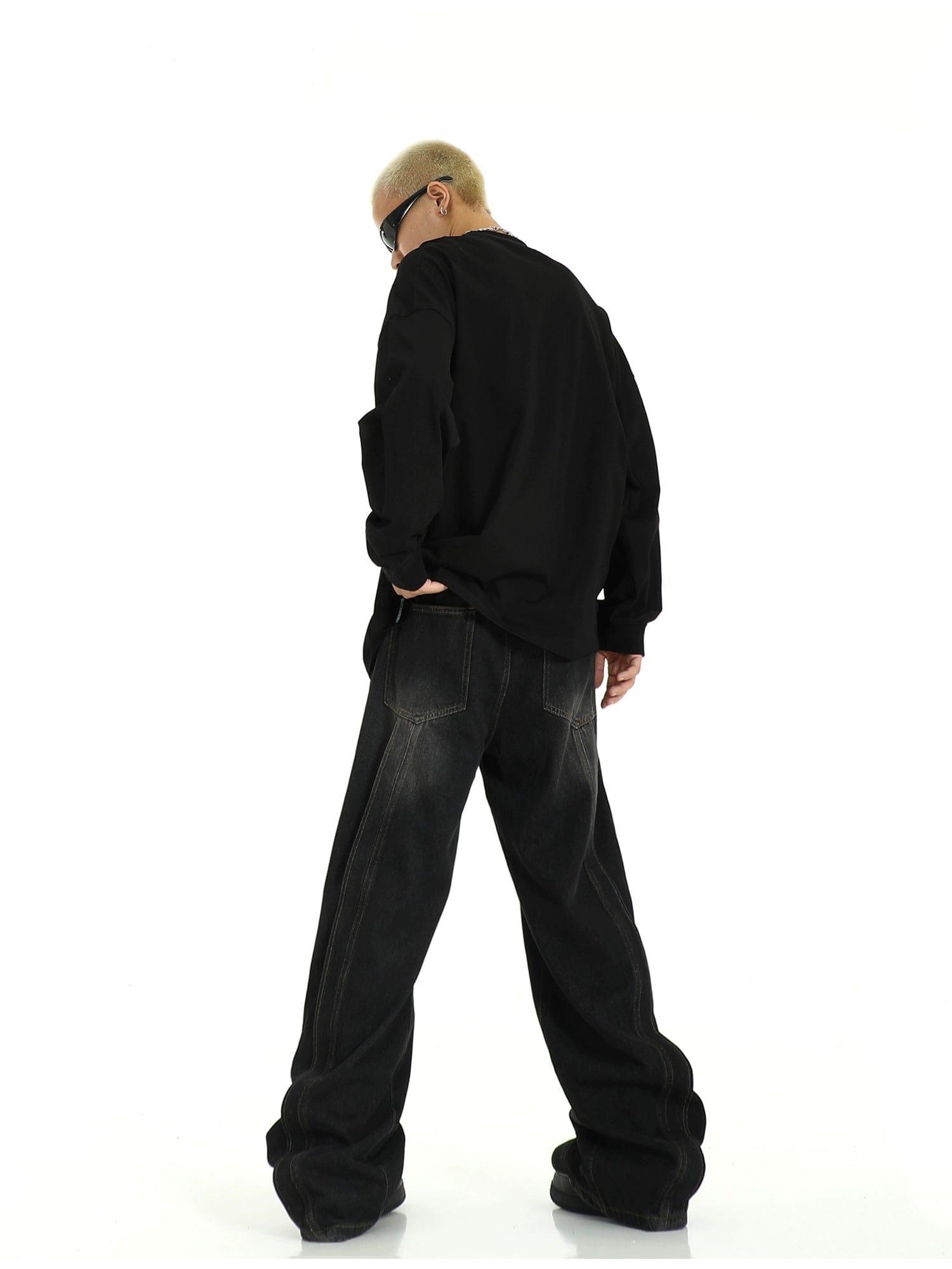 RT No. 10252 RECONSTRUCTED DENIM JEANS Product Image