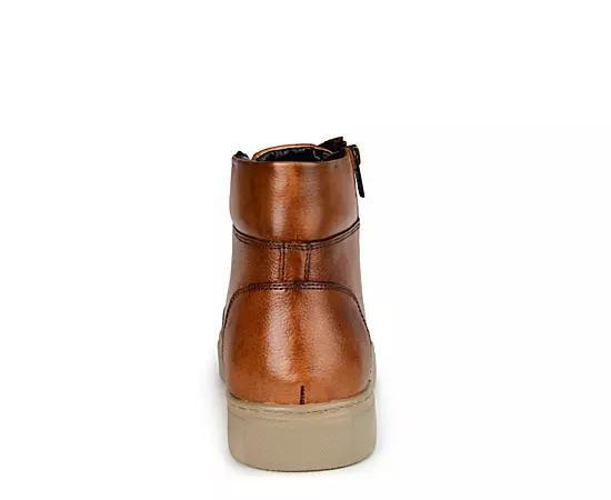 Thomas & Vine Xander Mens Leather High-Top Sneakers Product Image